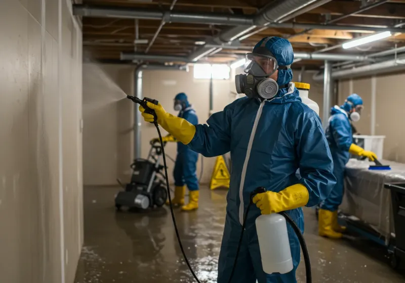 Basement Sanitization and Antimicrobial Treatment process in Carnegie, OK