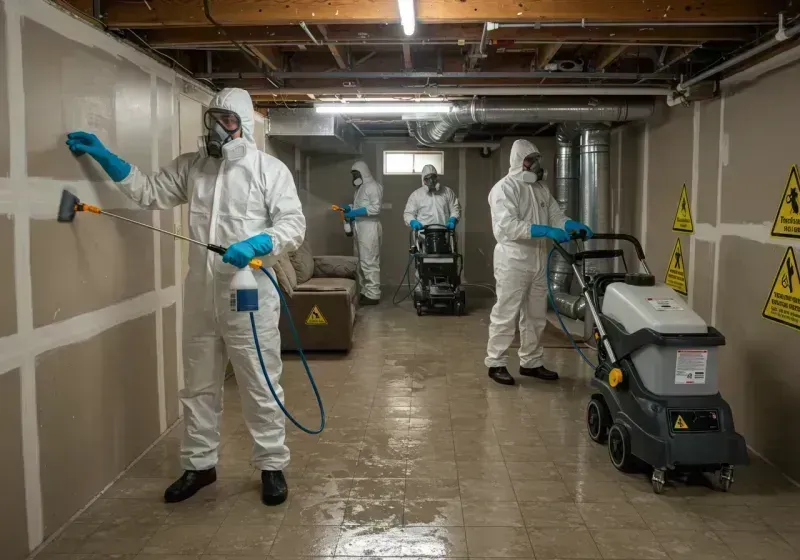 Basement Moisture Removal and Structural Drying process in Carnegie, OK